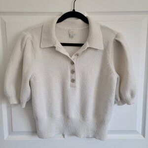 White collared Sweater